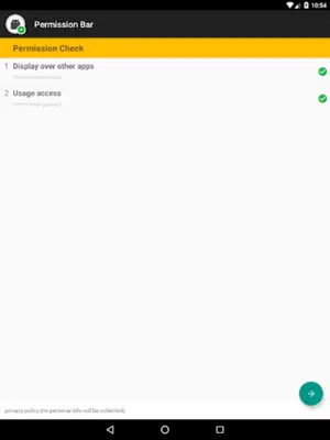 Permission Bar Floating android App screenshot 0